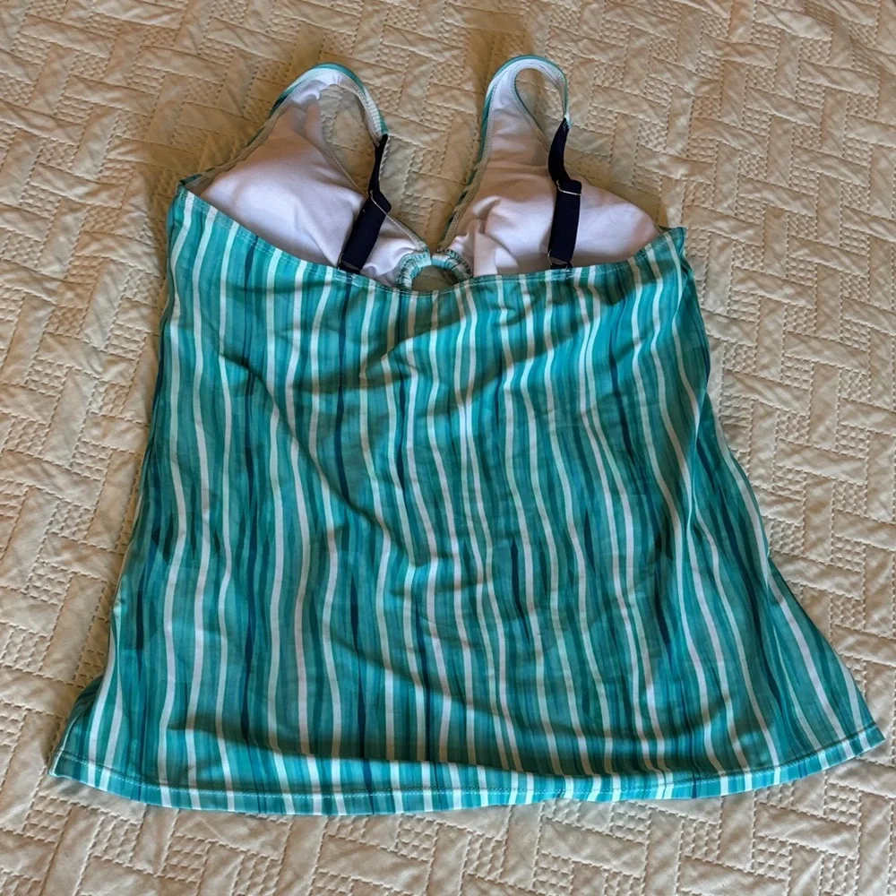 Swim Top - Teal and White - Picture 2 of 3